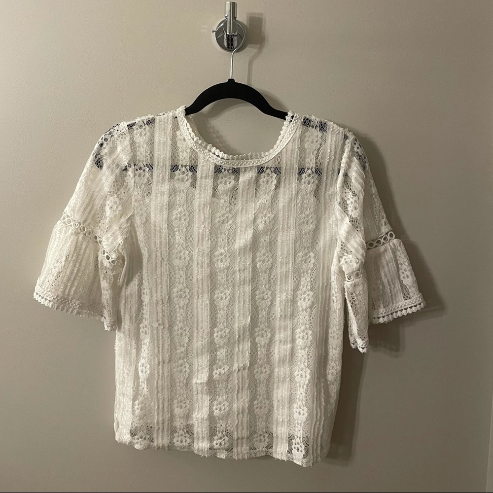 Maje / Sandro style lace blouse